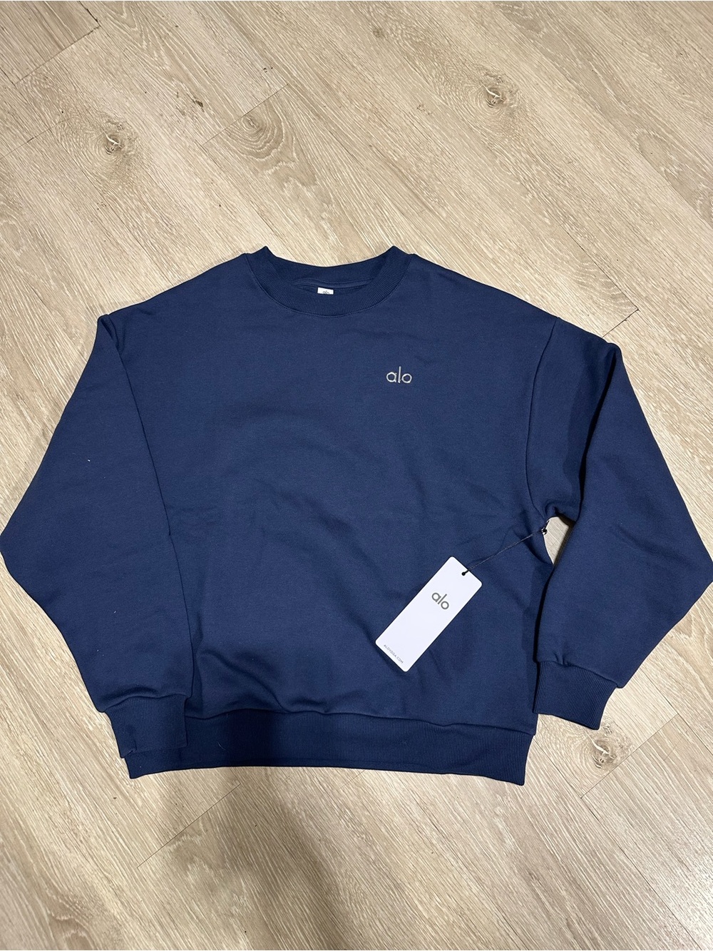 ALO Yoga Unisex Navy Crewneck Sweatshirt